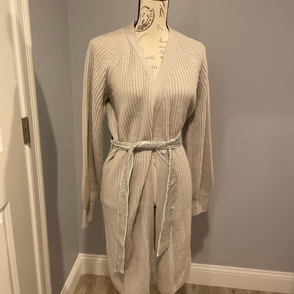 NWT Womens’s Express Midi Cardigan with Sequin Belt - Picture 2 of 14